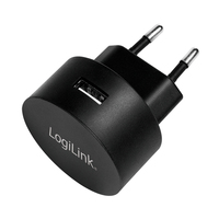 Adaptateur de prise USB LogiLink 1x Charge rapide 10,5W 5V Noir