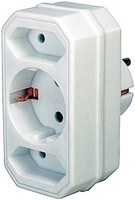 Adaptateur Brennenstuhl avec prise 2 + 1 - Blanc