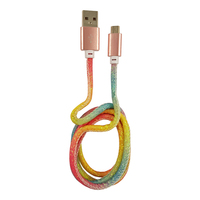 LC-C-USB-MICRO-1M-3 : Câble USB-A vers micro-USB 1 m, multicolore