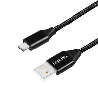 Câble LogiLink CU0143 USB-A vers Micro-USB 2.0 de 0,3 m
