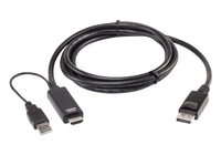 Câble HDMI vers DisplayPort ATEN True 4K - Conversion vidéo de 1,8 m
