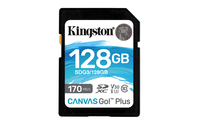Kingston Canvas Go! Plus 128GB SD UHS-I V30 Snabbt Minneskort