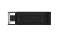 Kingston DataTraveler 70 64GB USB-C 3.2 Gen 1 Svart USB-minne