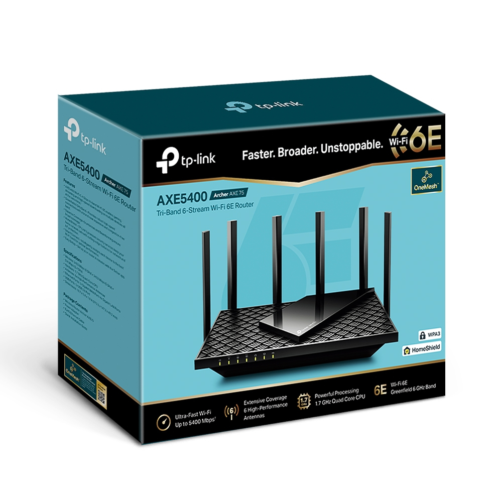 TP-LINK Archer AXE75 V1 - Wireless router 4-port switch