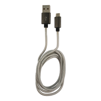 LC-C-USB-MICRO-1M-1: 1m USB-A to Micro-USB Cable, Silver