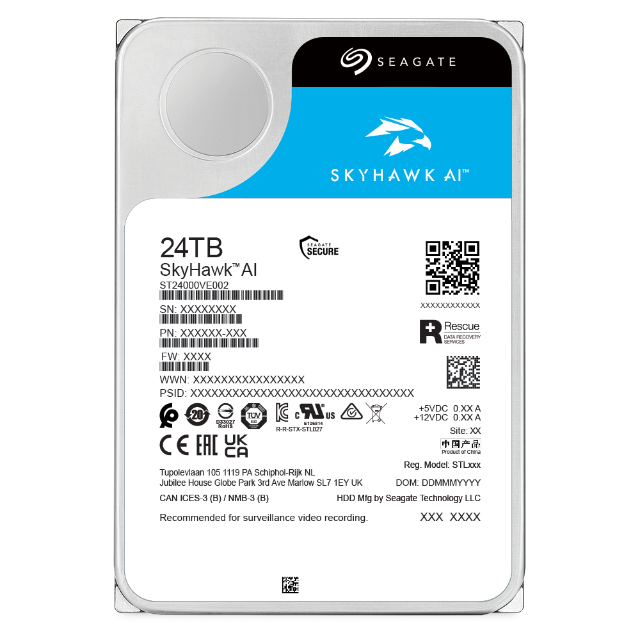 Seagate Skyhawk 24 To ST24000VE001 Surveillance AI-HDD SATA