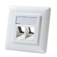 LogiLink NK4021 Boîtier de montage en surface RJ-45 blanc