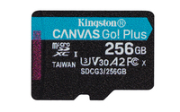 Kingston Canvas Go! Plus 256GB MicroSD UHS-I V30 Snabbt Minne
