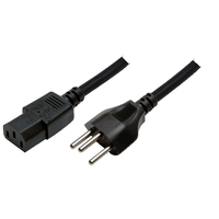 Câble d'alimentation LogiLink 1,8 m Suisse vers IEC C13