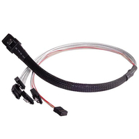 Câble SilverStone CPS03 SFF-8087 vers 4x SATA 0,5 m