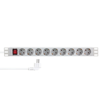 LogiLink NWSZ 9-uttag 19" PDU med switch - PDU9C04