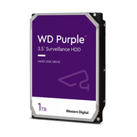 Disque dur de surveillance WD Purple 1 To - 3,5 pouces avec 256 Mo de cache