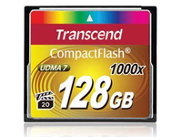 Carte mémoire MLC Transcend CompactFlash 1000x 128 Go 160 Mo/s