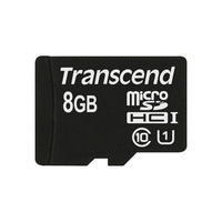 Transcend microSDHC 8GB Klass 10 UHS-I 90MB/s med Adapter - TS8GUSDU1