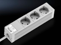 Rittal DK 7240.110 - 2 m - 3 Prise(s) AC - Intérieur - Type D - Aluminium - Gris