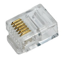 LogiLink RJ12 Connector 100-Pack Gold-Plated