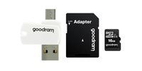 GoodRam M1A4-0160R12 - Micro SDHC - 16 GB - USB 2.0