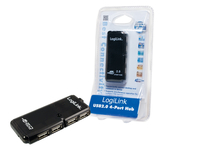 LogiLink 4-Port USB 2.0 Hub 480Mbps Black