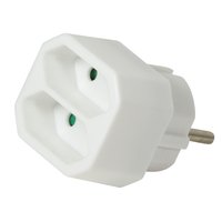 LogiLink LPS218 2-Outlet Power Strip White 1100W