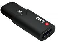 EMTEC B120 Click Secure - 16 Go - USB Type-A - 3.2 Gen 2 (3.1 Gen 2) - Coulissante - Noir