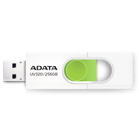 ADATA UV320 256GB USB 3.2 memory stick, white/green, reliable