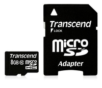 Transcend microSDHC 8GB Klass 10 90MB/s med Adapter - TS8GUSDHC10
