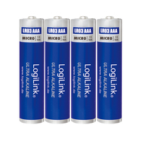 Piles alcalines LogiLink LR03B4 AAA 1,5 V 4pk 650 mAh