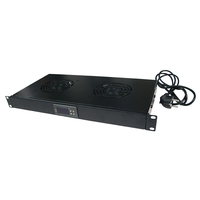 LogiLink FAU02FB 1U 19" Fläktpanel Stål Svart - FAU02FB