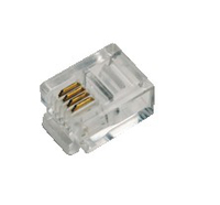 LogiLink RJ11-kontakt 100-pack guldpläterad - MP0018