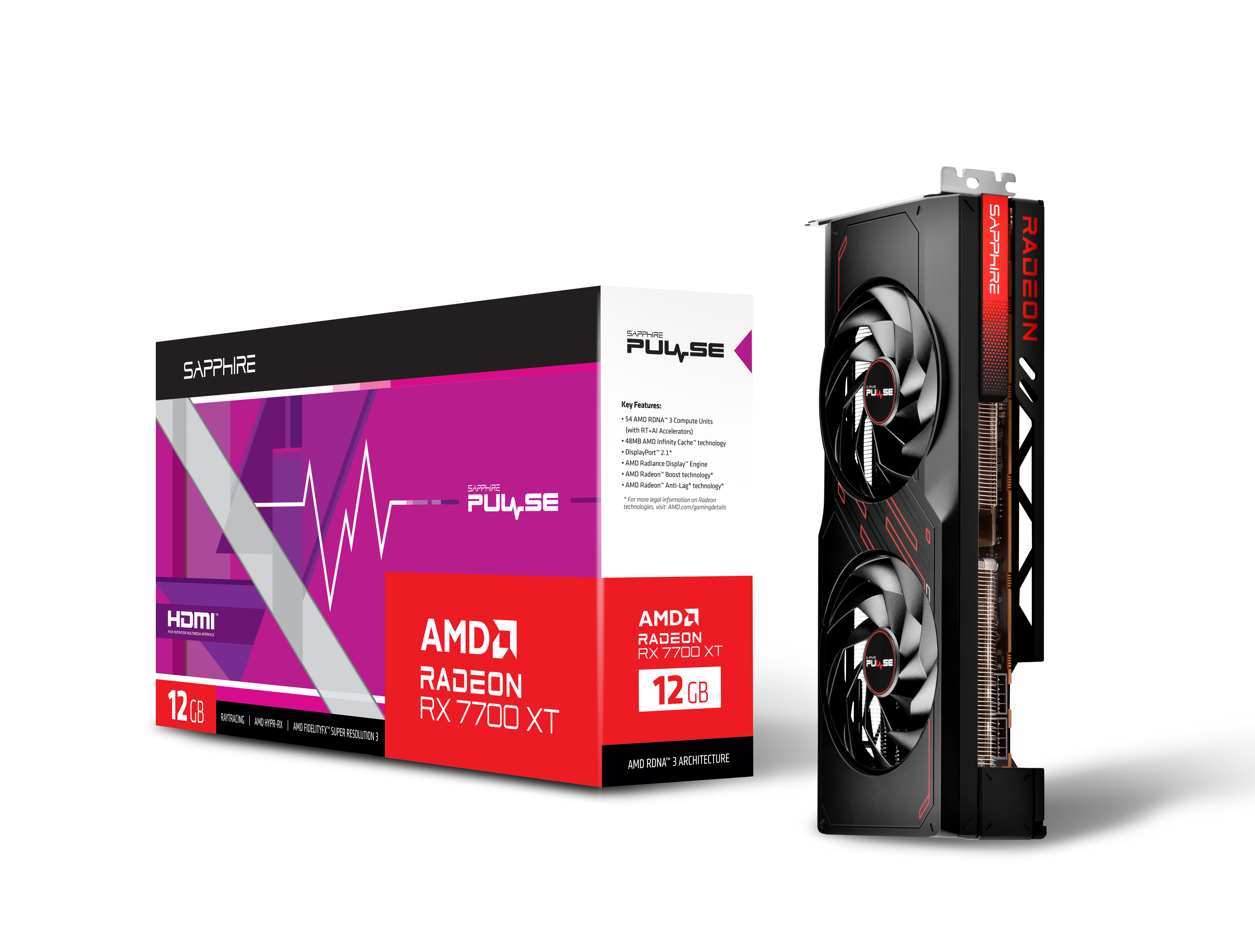 Sapphire PULSE RX 7700 XT 12 Go - Performances de jeu abordables