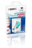 EMTEC Sailor Whale - 16 Go - USB Type-A - 2.0 - 18 Mo/s - Capuchon - Bleu