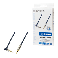 Câble audio LogiLink 3,5 m 3,5 mm Bleu