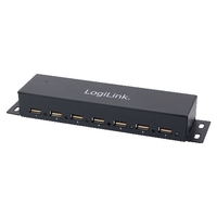 LogiLink UA0148 Hub USB 2.0 480Mbps Gris métal