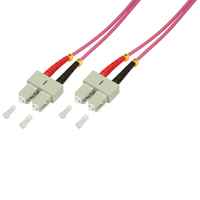 LogiLink SC/SC OM4 Fiberoptisk kabel 1m - FP4SC01