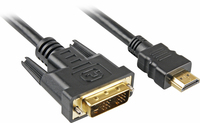 Sharkoon 4044951009077 HDMI till DVI-D-kabel 5m - 4044951009077