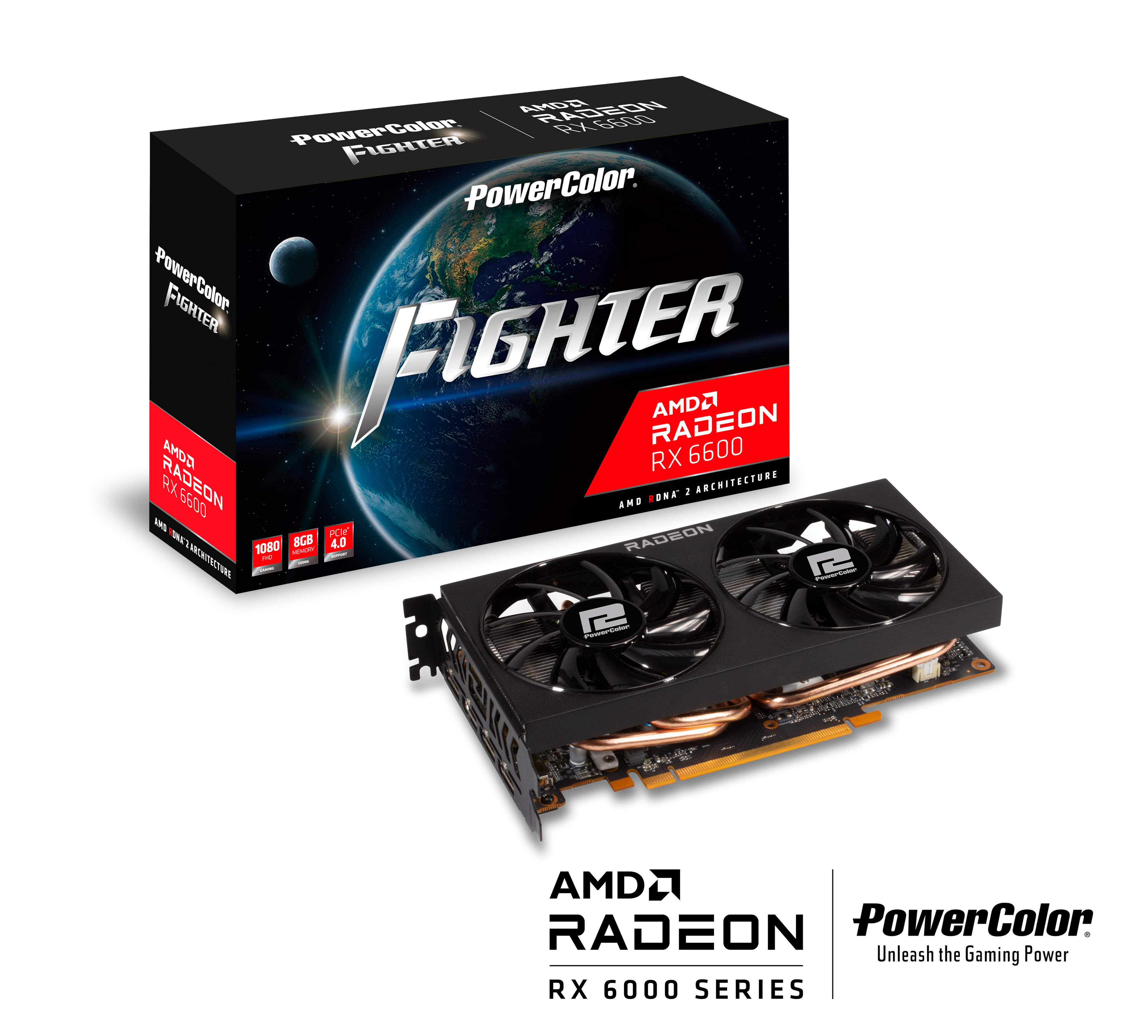 PowerColor Fighter Radeon RX 6600 - AXRX 6600 8GBD6-3DH