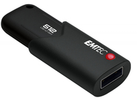 EMTEC B120 Click Secure - 512 Go - USB Type-A - 3.2 Gen 2 (3.1 Gen 2) - Coulissant - Noir