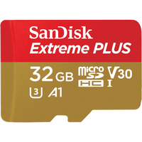 SanDisk Extreme Plus 32GB MicroSDHC Card - SDSQXBG-032G-GN6MA