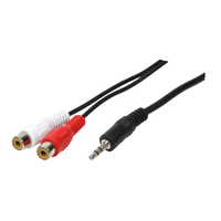 LogiLink 0,2 m 3,5 mm till 2xRCA adapterkabel - CA1047
