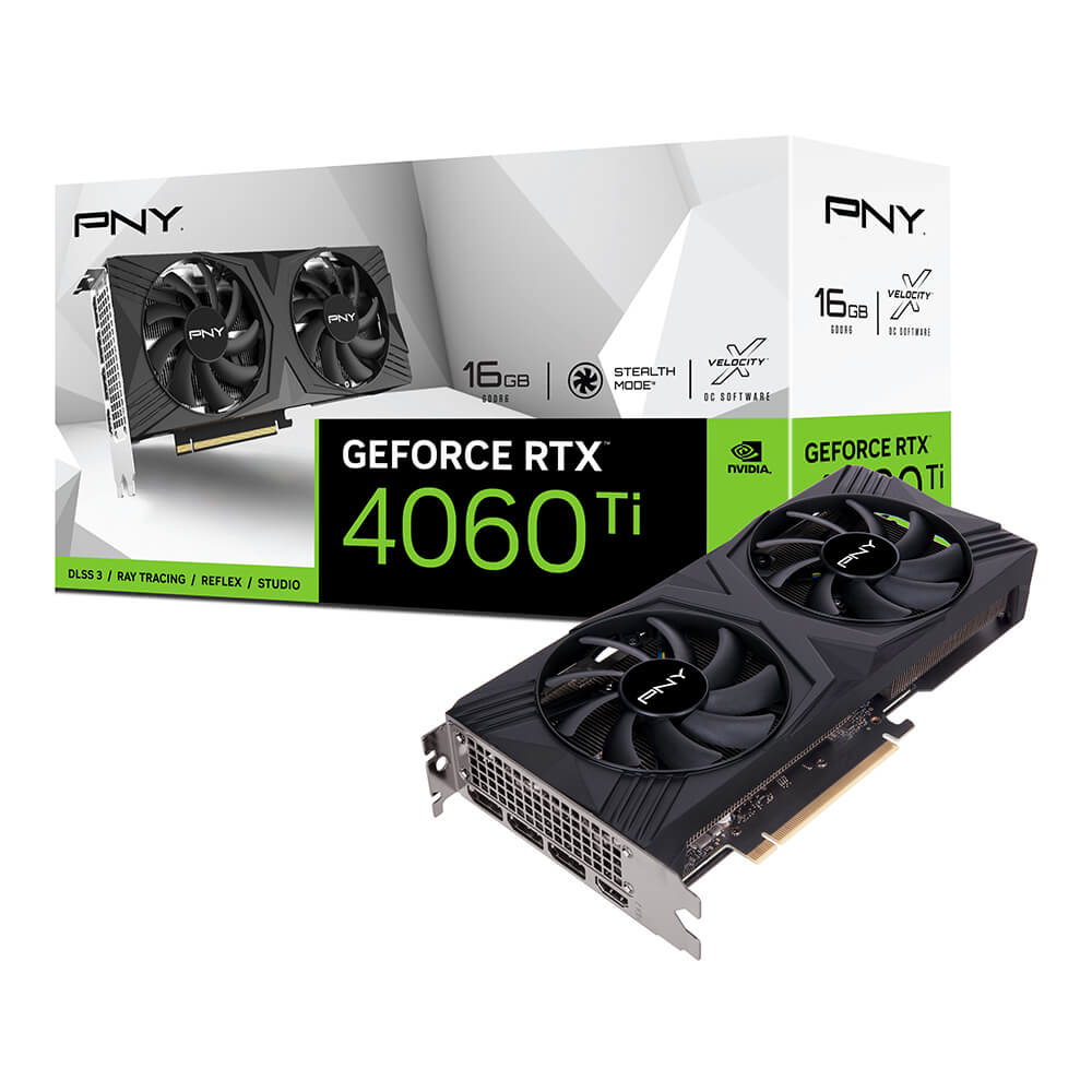 PNY GeForce RTX 4060 Ti 16G VERTO Dual Fan - VCG4060T16DFXPB1