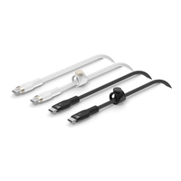 Belkin USB-C to braided silicone cable 1m twin - Digital connection - CAB011BT1MBW2PK