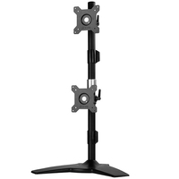 SilverStone SST-ARM24BS Vertical Dual Monitor Arm Black