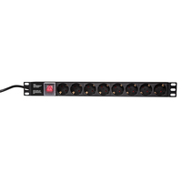 LogiLink PDU8C01 Basic 1U 8 AC-uttag Typ F - PDU8C01