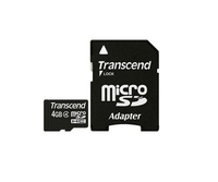 Transcend microSDHC 4GB Klass 4 4MB/s Minneskort - TS4GUSDHC4