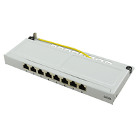 Panneau de brassage LogiLink NP0064 10GbE RJ-45 Cat6a en acier gris 0,5U