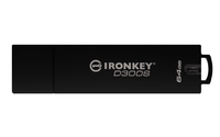 Kingston D300S 64GB USB 3.2 Gen 1 250MB/s Black Secure USB memory stick