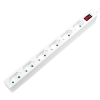 LogiLink LPS232 6-uttag Power Strip 1,5m Vit - LPS232