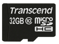 Transcend microSDHC 32GB Class 10 90MB/s with Adapter - TS32GUSDHC10