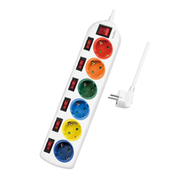 LogiLink LPS259 1,5 m 6 prises AC intérieur Type F IP20