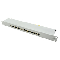Panneau de brassage en métal gris LogiLink NP0075 10GbE RJ-45 Cat6a 1U